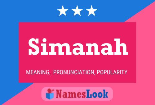 Simanah Name Poster