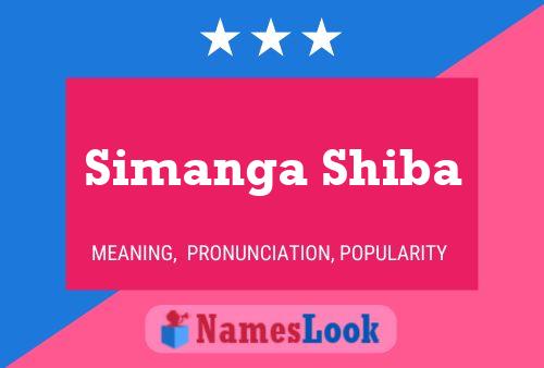 Simanga Shiba Name Poster