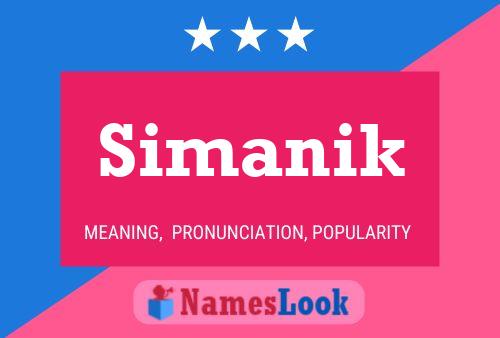 Simanik Name Poster