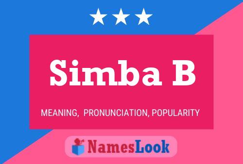 Simba B Name Poster