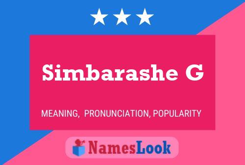 Simbarashe G Name Poster