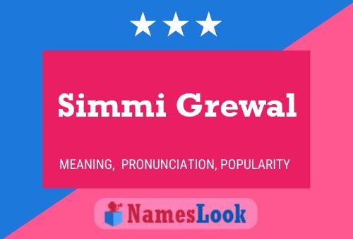 Simmi Grewal Name Poster