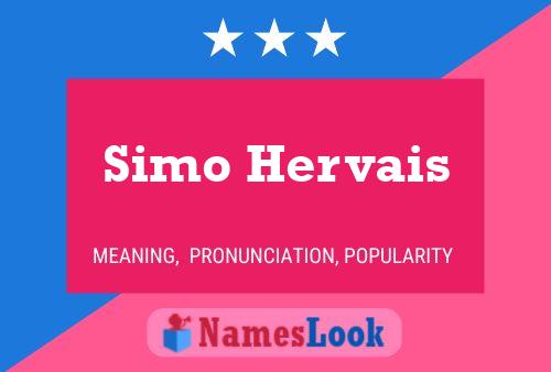 Simo Hervais Name Poster