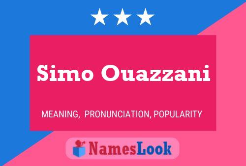 Simo Ouazzani Name Poster