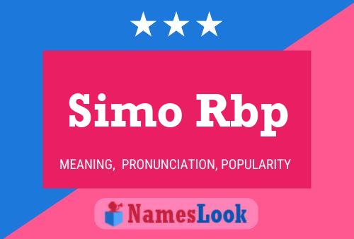 Simo Rbp Name Poster