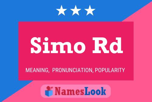 Simo Rd Name Poster