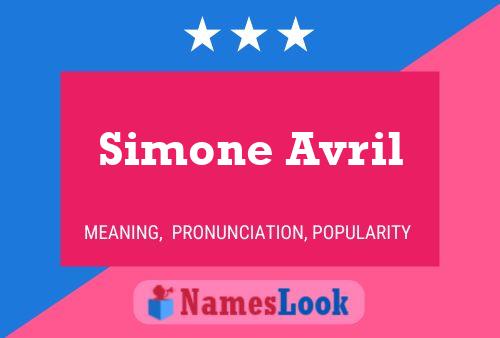 Simone Avril Name Poster