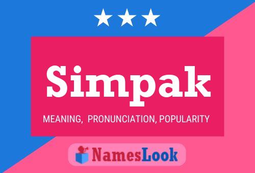 Simpak Name Poster