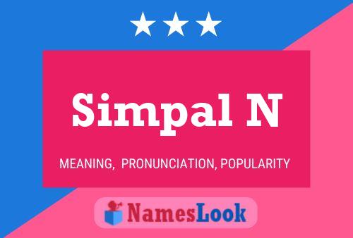 Simpal N Name Poster