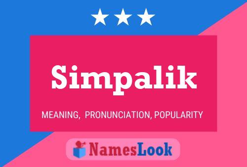 Simpalik Name Poster