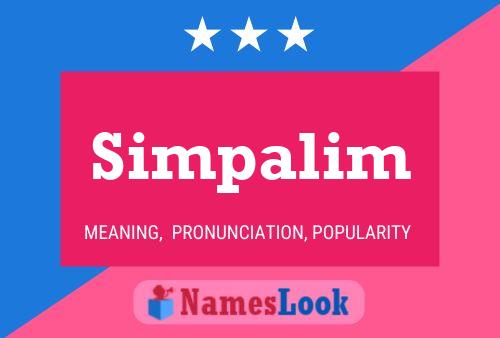 Simpalim Name Poster