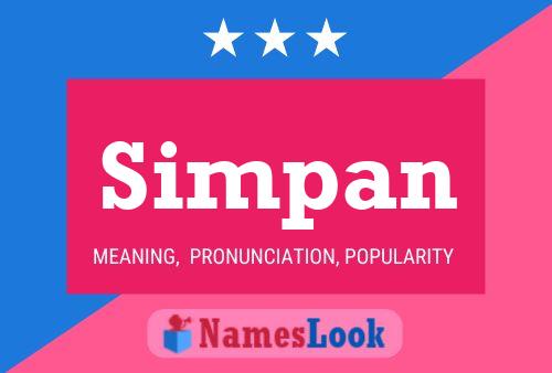 Simpan Name Poster