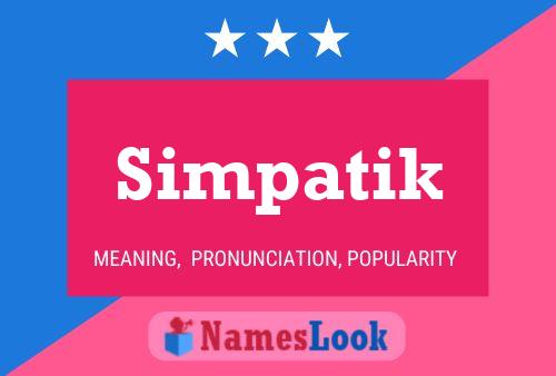 Simpatik Name Poster