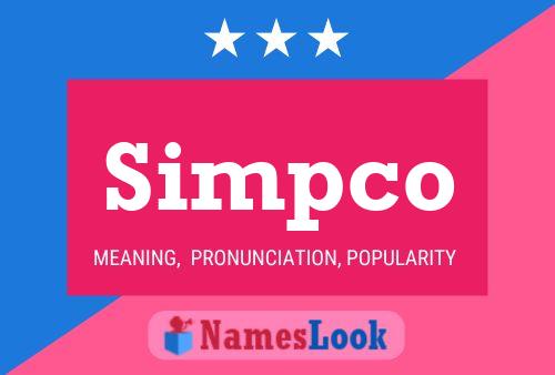 Simpco Name Poster