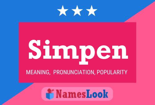 Simpen Name Poster