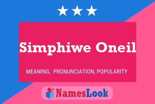 Simphiwe Oneil Name Poster