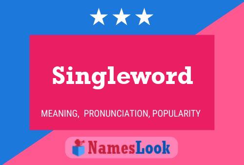 Singleword Name Poster