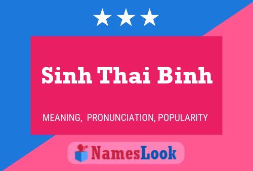 Sinh Thai Binh Name Poster