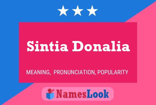 Sintia Donalia Name Poster