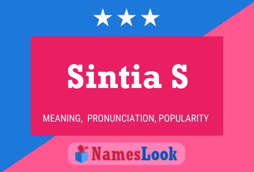 Sintia S Name Poster