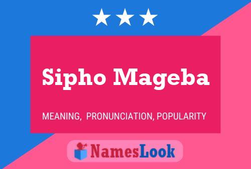 Sipho Mageba Name Poster