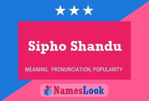 Sipho Shandu Name Poster