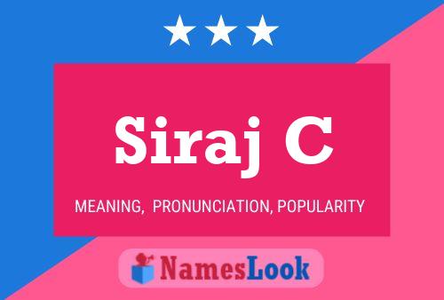 Siraj C Name Poster