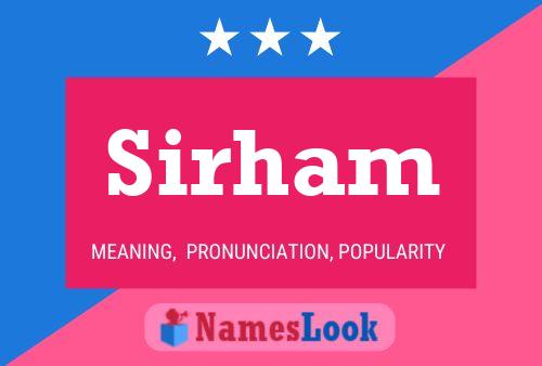 Sirham Name Poster