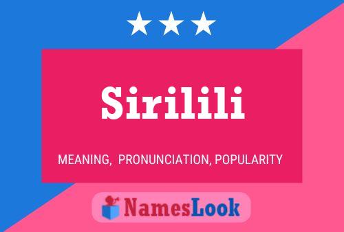 Sirilili Name Poster