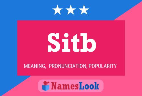 Sitb Name Poster