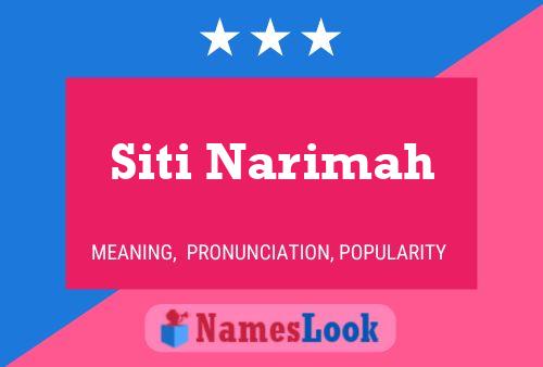 Siti Narimah Name Poster