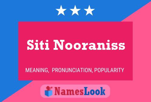 Siti Nooraniss Name Poster