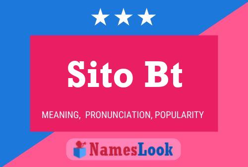 Sito Bt Name Poster