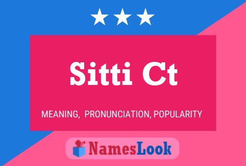 Sitti Ct Name Poster