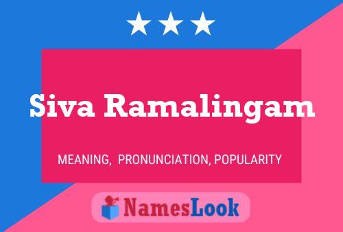 Siva Ramalingam Name Poster