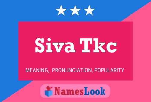 Siva Tkc Name Poster