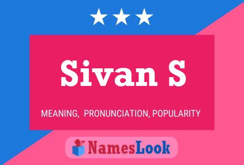 Sivan S Name Poster