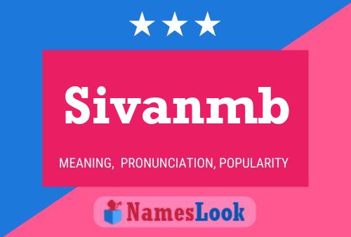 Sivanmb Name Poster