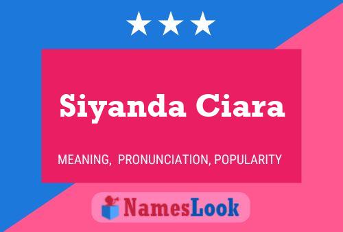 Siyanda Ciara Name Poster