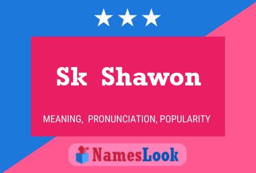 Sk  Shawon Name Poster