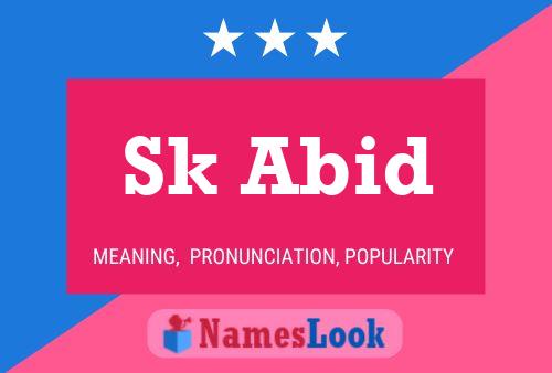 Sk Abid Name Poster