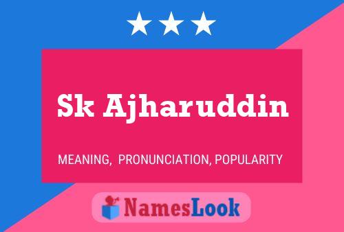 Sk Ajharuddin Name Poster