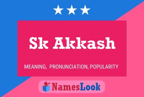 Sk Akkash Name Poster