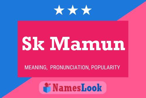 Sk Mamun Name Poster