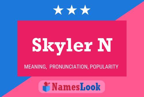 Skyler N Name Poster