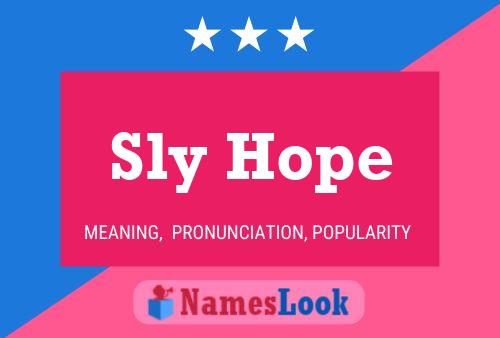 Sly Hope Name Poster