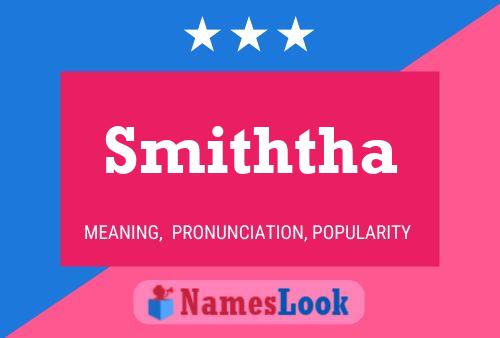 Smiththa Name Poster