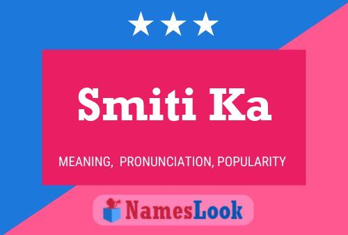 Smiti Ka Name Poster