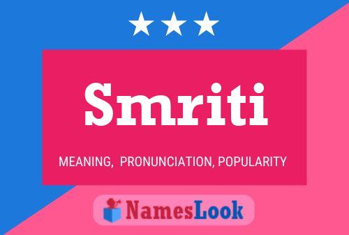 Smriti Name Poster