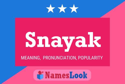 Snayak Name Poster